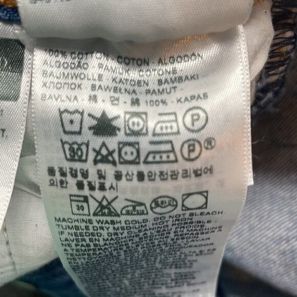 levi’s 100% cotton jeans button fly distressed medium wash sz 26 - Picture 6 of 9